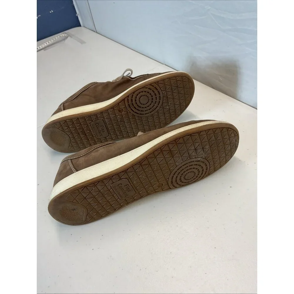 Finn Comfort Brown Leather Moc Toe Lace Up Shoes Size‎ 9.5 - Picture 7 of 12